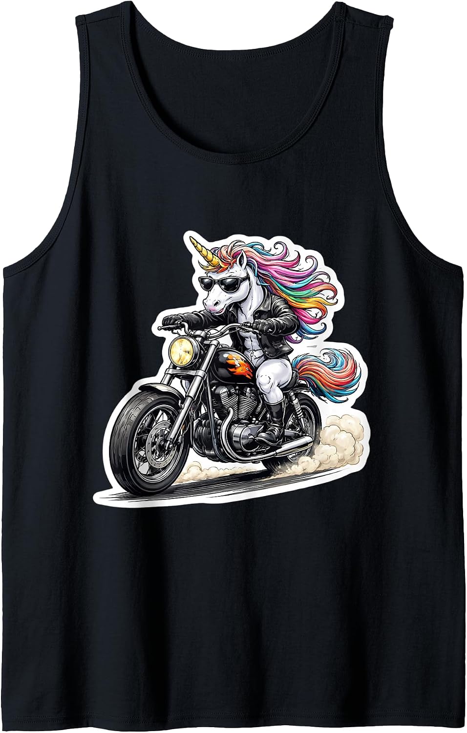 Cool Unicorn Riding Classic Motorcycle Merch