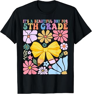 Groovy Teacher 5th Grade Back to School Fifth Grade Kids T-Shirt