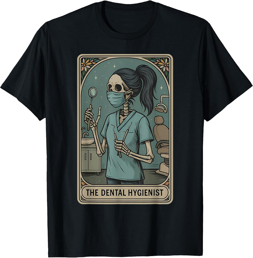Dental Hygienist Tarot Card Skeleton Dentist RDH