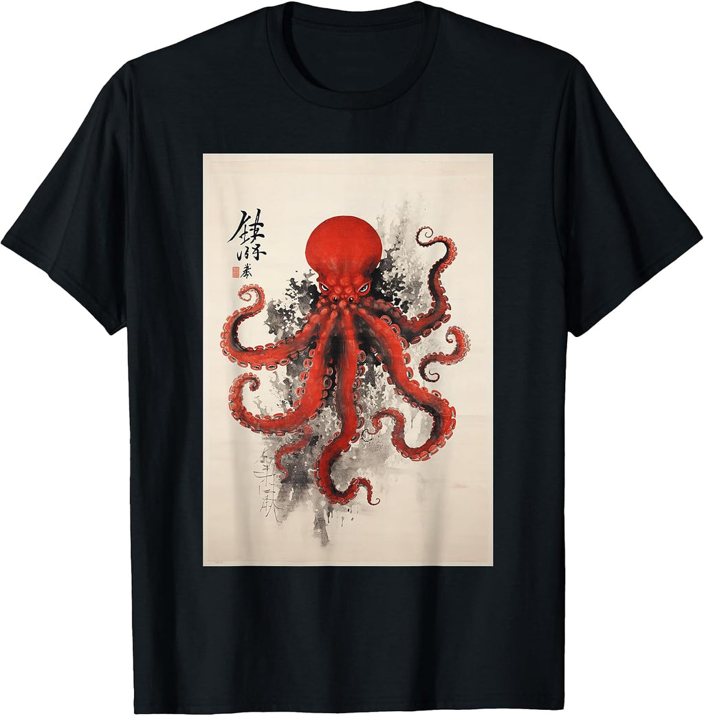 Gyotaku Octopus Japanese Art Design Ideas