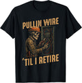 Wire Worker's Skeleton Electrician Appare Tee.