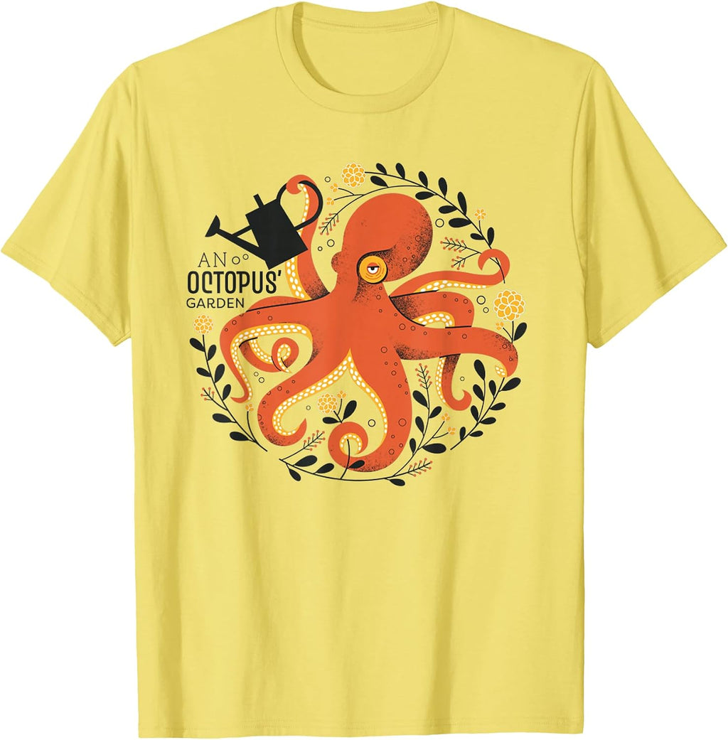 Octopus' Garden Animal Flowers Classic Art