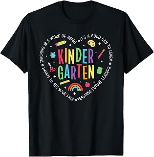 Kindergarten Shirt Teacher Heart Back to School Boys Girls T-Shirt
