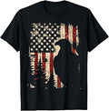 Vintage American Flag Bald Eagle Patriotic 4th of July T-Shirt