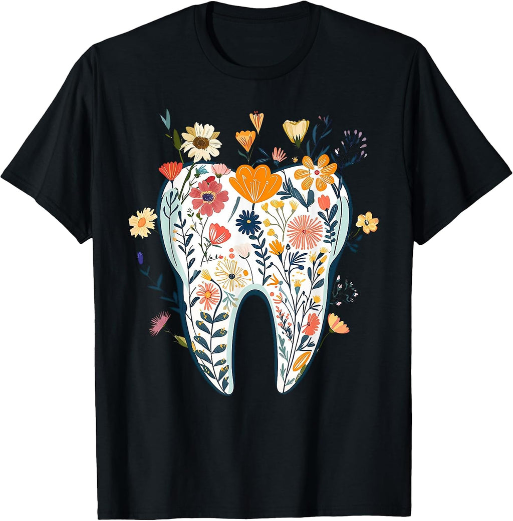 Tooth Dental Doctor Dentistry Hygienist Floral