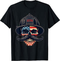 Firefighter Birth Fireman Fire flag USA Skull Fire