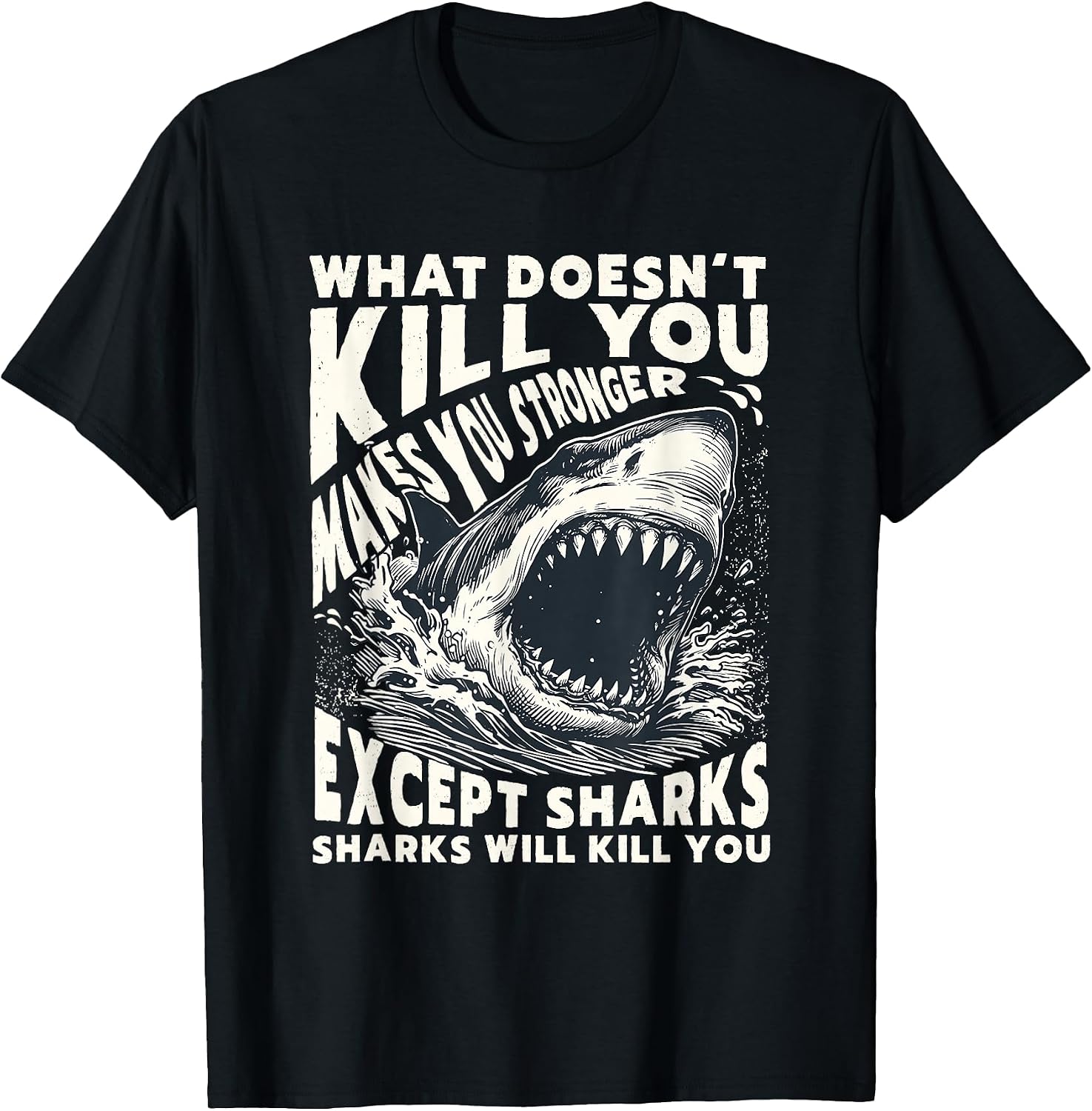 Ocean Predator Humor Shark Jaws Vintage Tee Merch