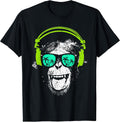 Monkey DJ monkey with headphones sunglasses funny