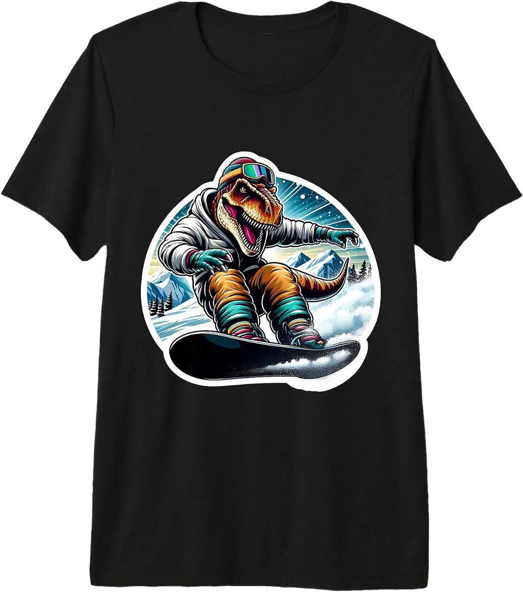 Dinosaur Snowboarding Dino Rex Snowboard Merch