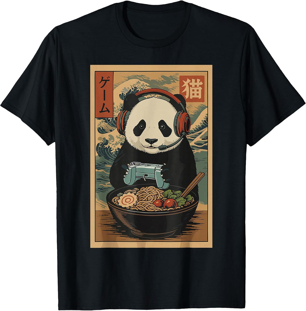 Funny Panda Shirts Anime Gifts For Men Women Kids