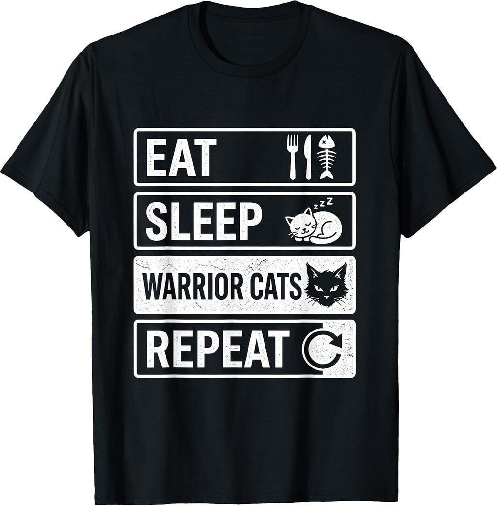 Eat Sleep Warrior Repeat Feline Pet Streetwear