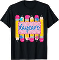 Daycare Pencil Pink Plaid First Day of School T-Shirt