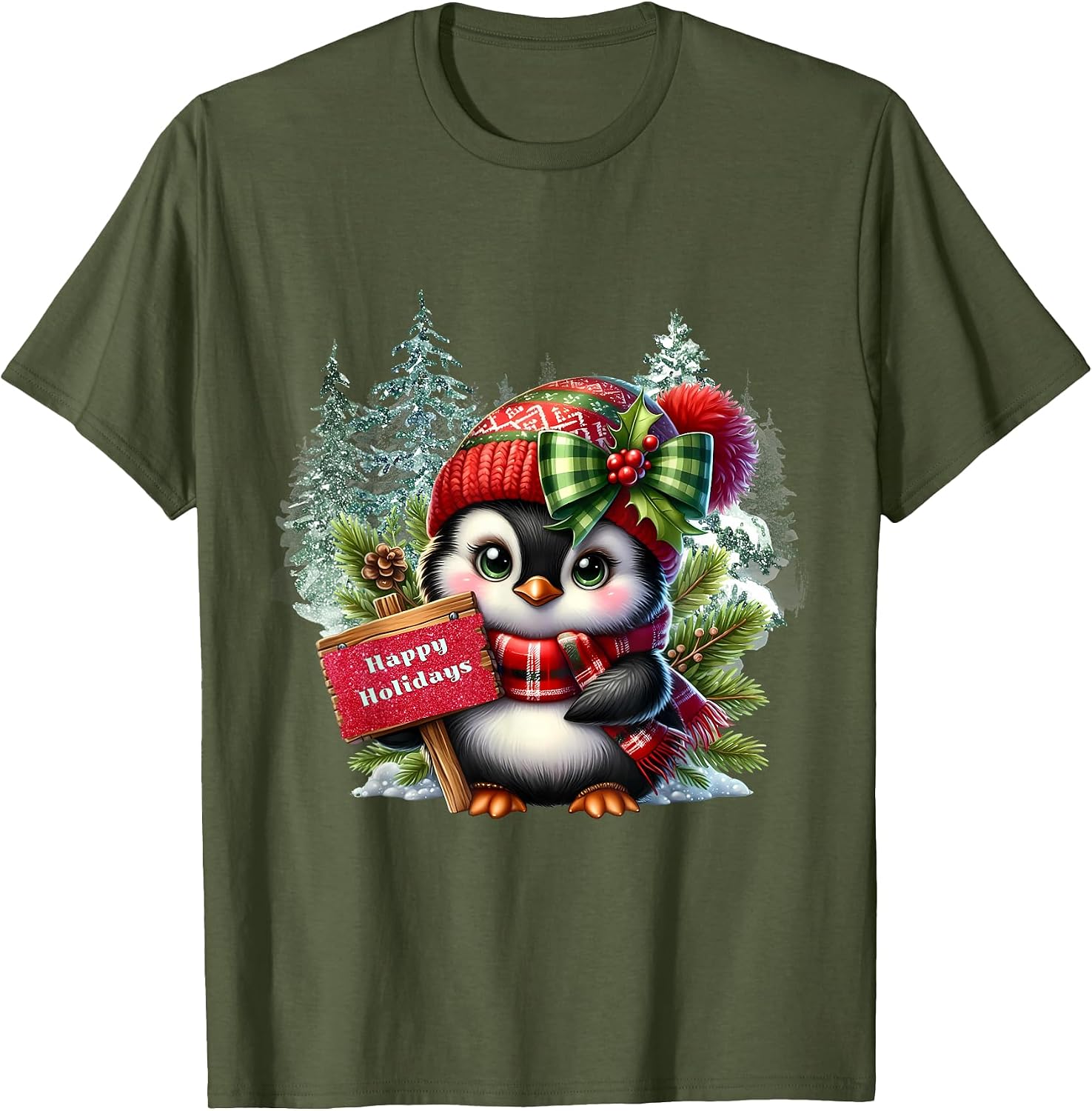 Cute Penguin Christmas Happy Holidays