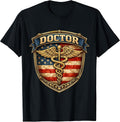 American Flag Medical Doctor Physician Badge Merch