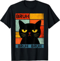 Sarcastic Bruh Cat Graphic Saying Tee