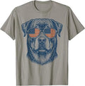 Patriotic Rottweiler Dog Mom Dad 4th July Vintage Men Women T-Shirt