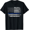 Police Apparel With Blue Line And American Flag