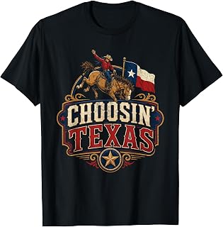 Choosin' Texas Vintage Western State Map Design T-Shirt
