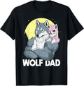 Strong Wolf Dad as Father for Wolf Pups