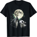 Funny Trendy Wolf Lamb Meme Howling At The Moon