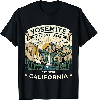 Yosemite National Park Vintage Retro Design T-Shirt