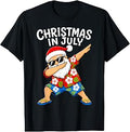 Christmas in July Funny Dabbing Santa Beach Summer Boys Men T-Shirt