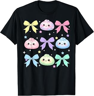 Kawaii Dumpling Cute Pastel Anime Dumpling Lovers Kids Girl T-Shirt