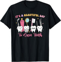 It's A Beautiful Day to Save Teeth Funny Dentists Retro T-Shirt