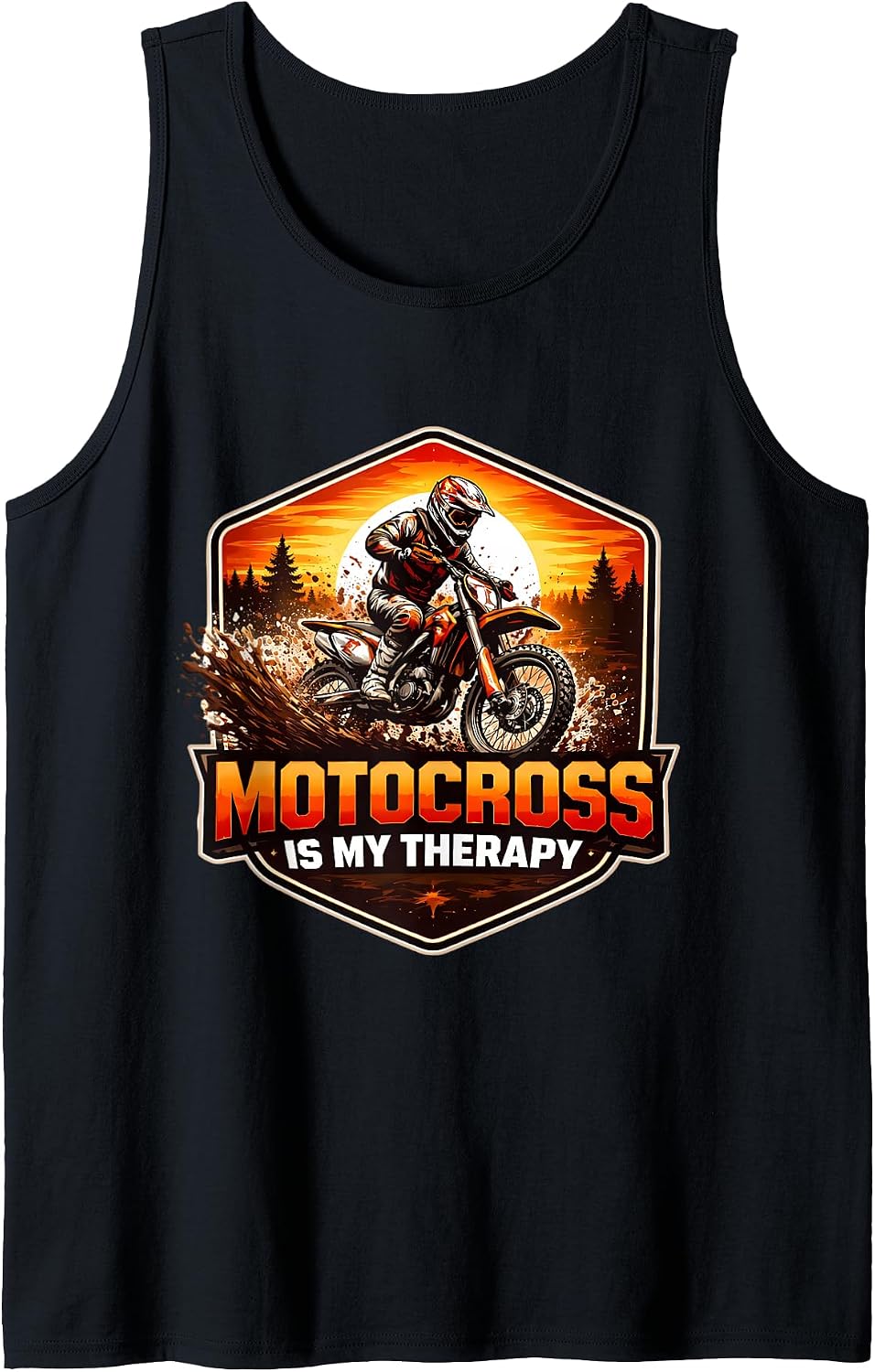 Motocross Is My Therapy Dirt Bike Rider Merch