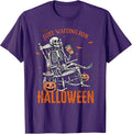 Funny Just Waiting For Halloween Skeleton Summer