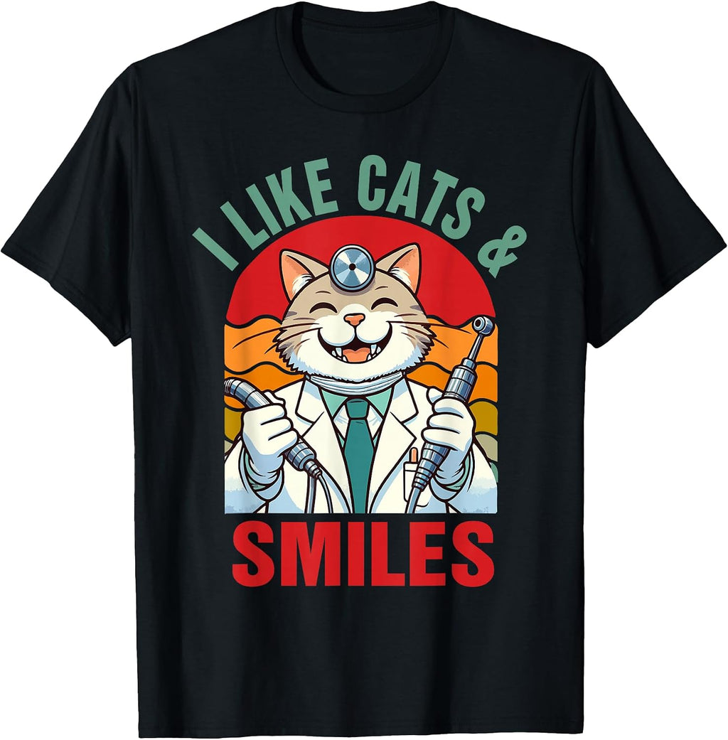 Retro Vintage Funny Cats Orthodontist