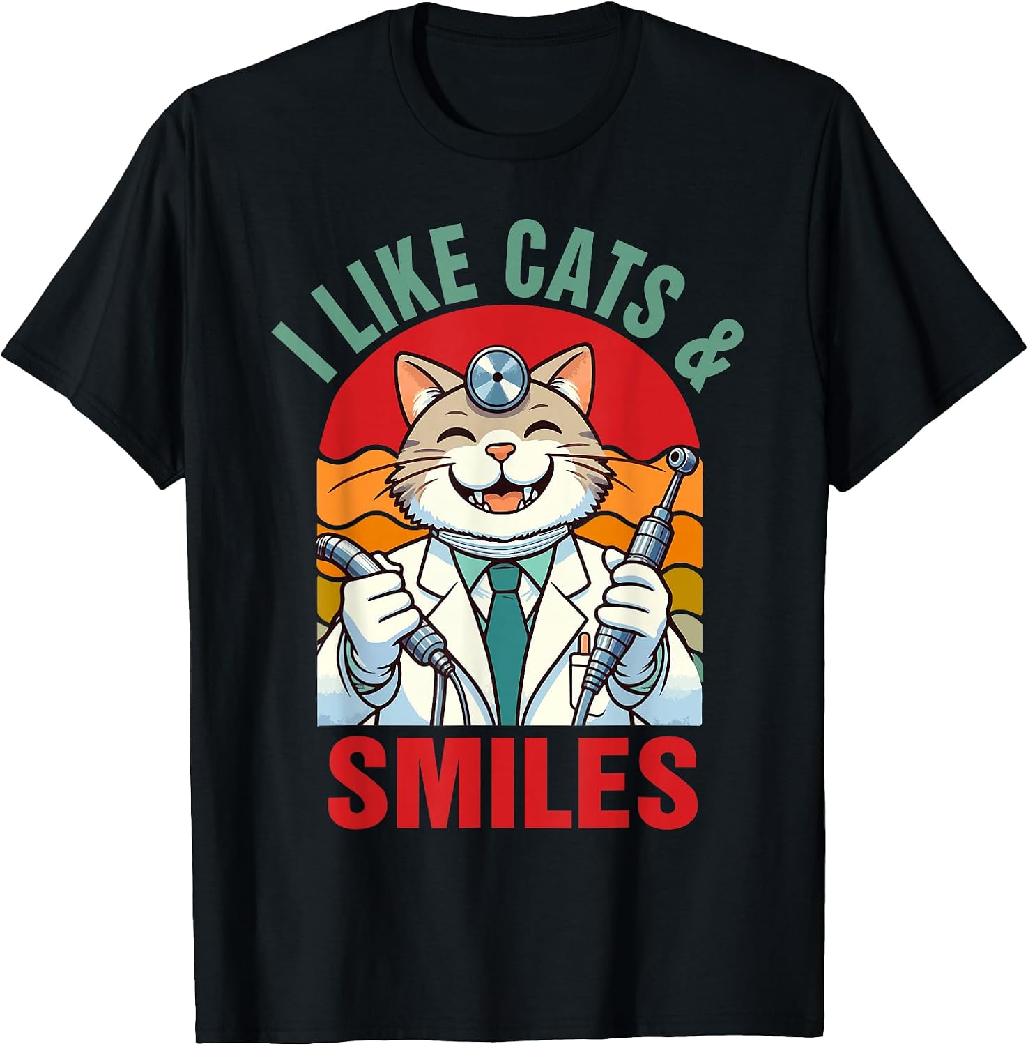 Retro Vintage Funny Cats Orthodontist
