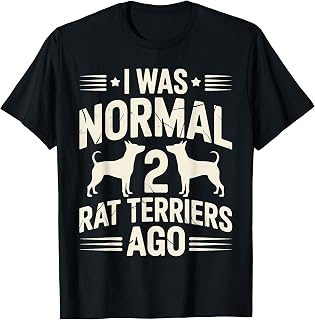 Funny Rat Terrier Art for Men Women Kids Rat Terrier Lover T-Shirt