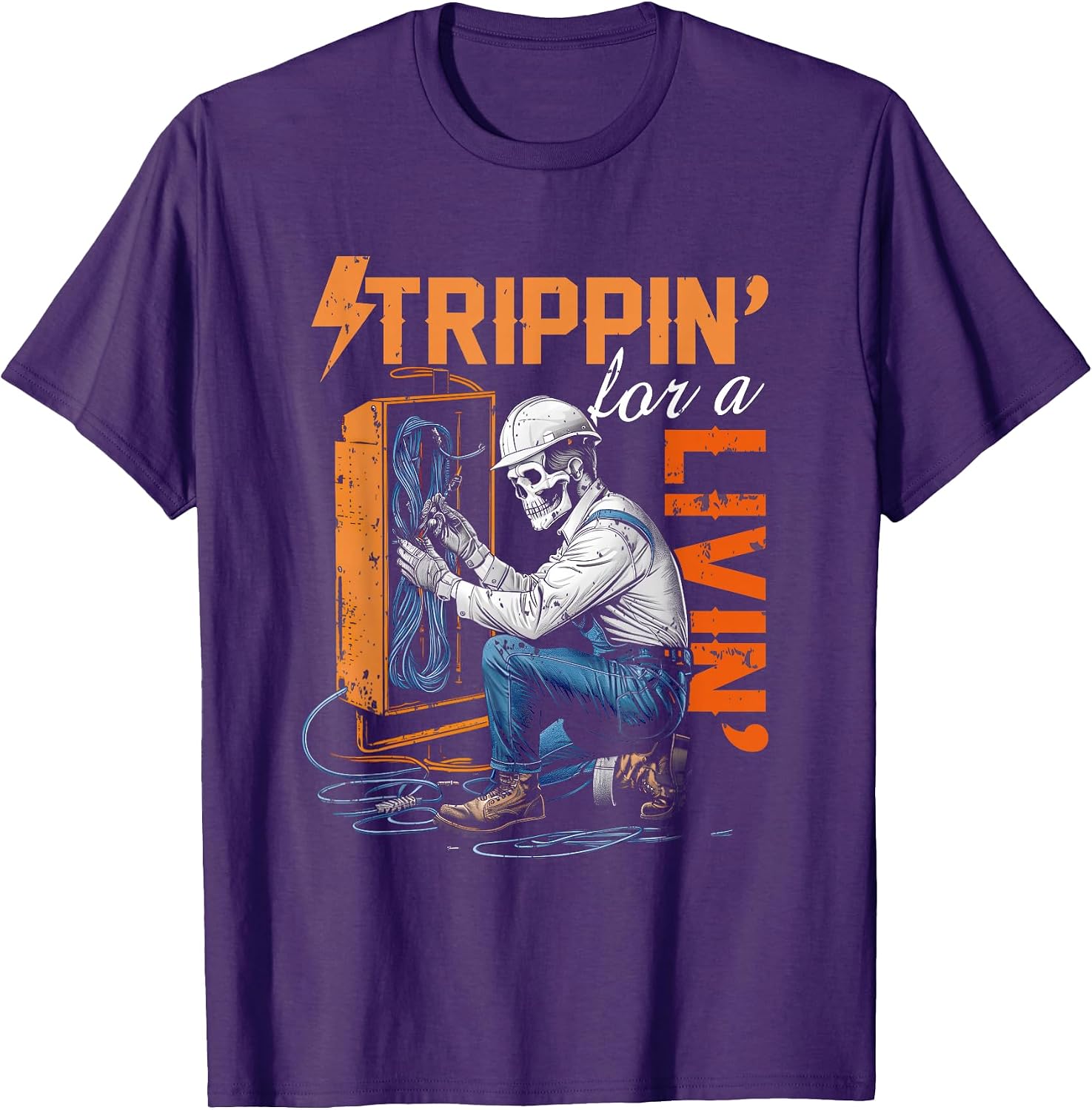 Electrician Trippin' For A Livin' Skeleton Worker