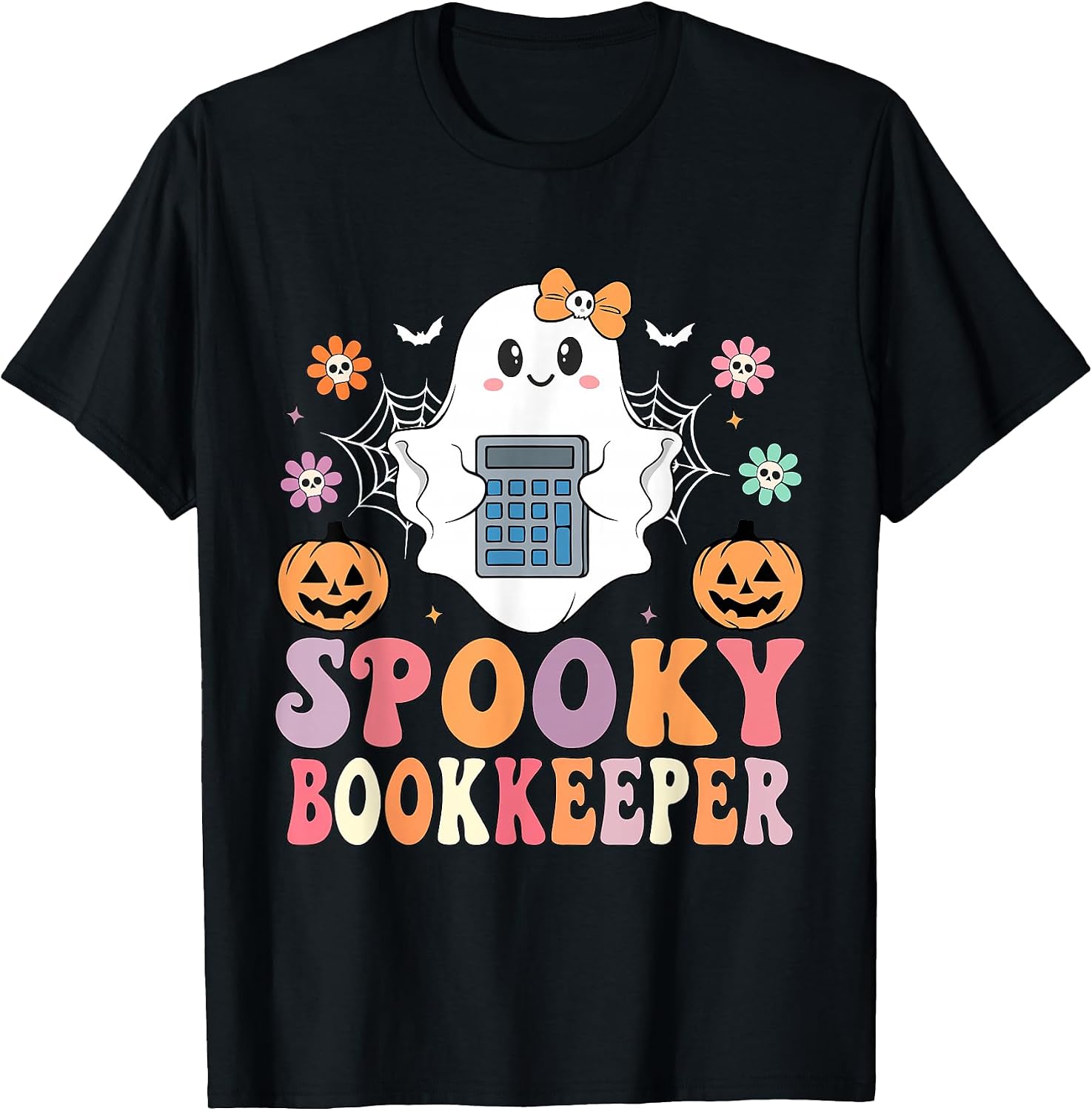 Funny Spooky Ghost Bookkeeper Halloween Apparel