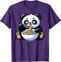 Adorable Panda Eating Ramen Noodles Anime Graphics