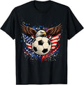 American Flag Soccer Ball 4th of July Patriotic Men Women T-Shirt