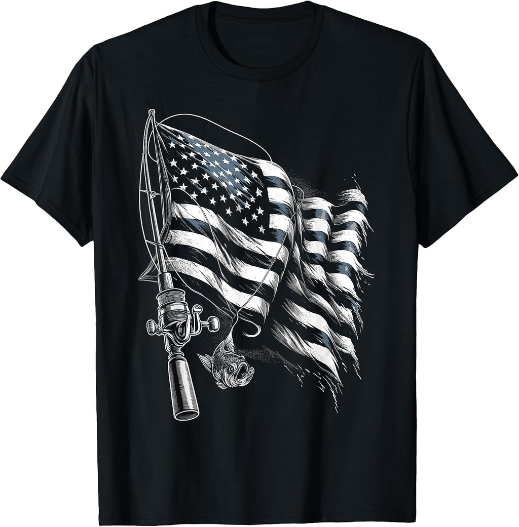 USA Flag Fishing July 4th