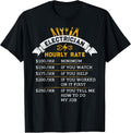 Electrician Dad Father Husband Hourly rate gifts