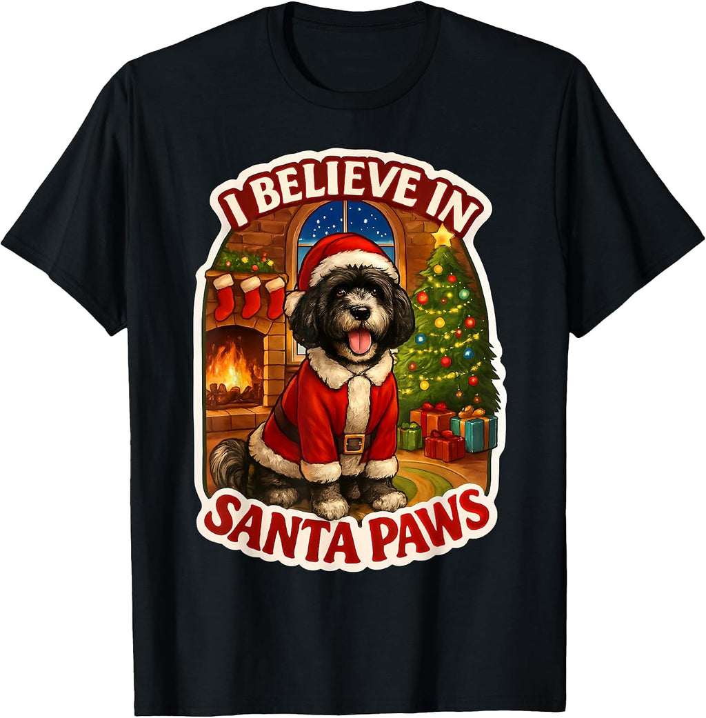 I Believe In Santa Paws Portuguese Water Dog Merch