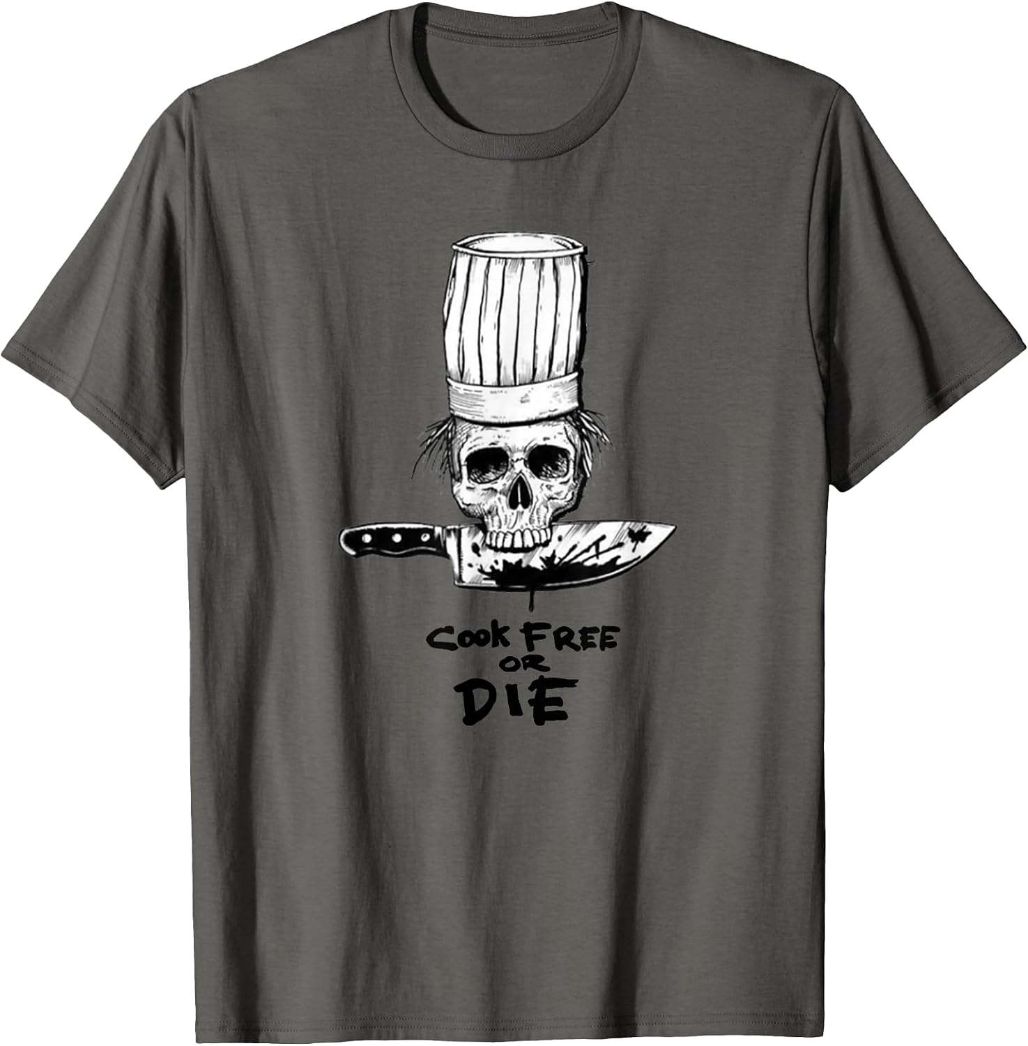 Bourdain Cook Free Or Die Funny Skull Chef Food