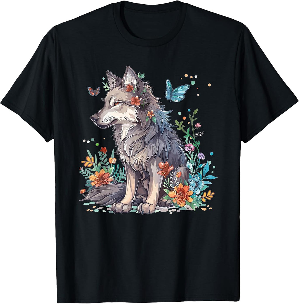 Colorful Wolf Art I Cartoon Wolf