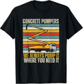Cool Retro Concrete Pumper Truck For Laborers T-Shirt