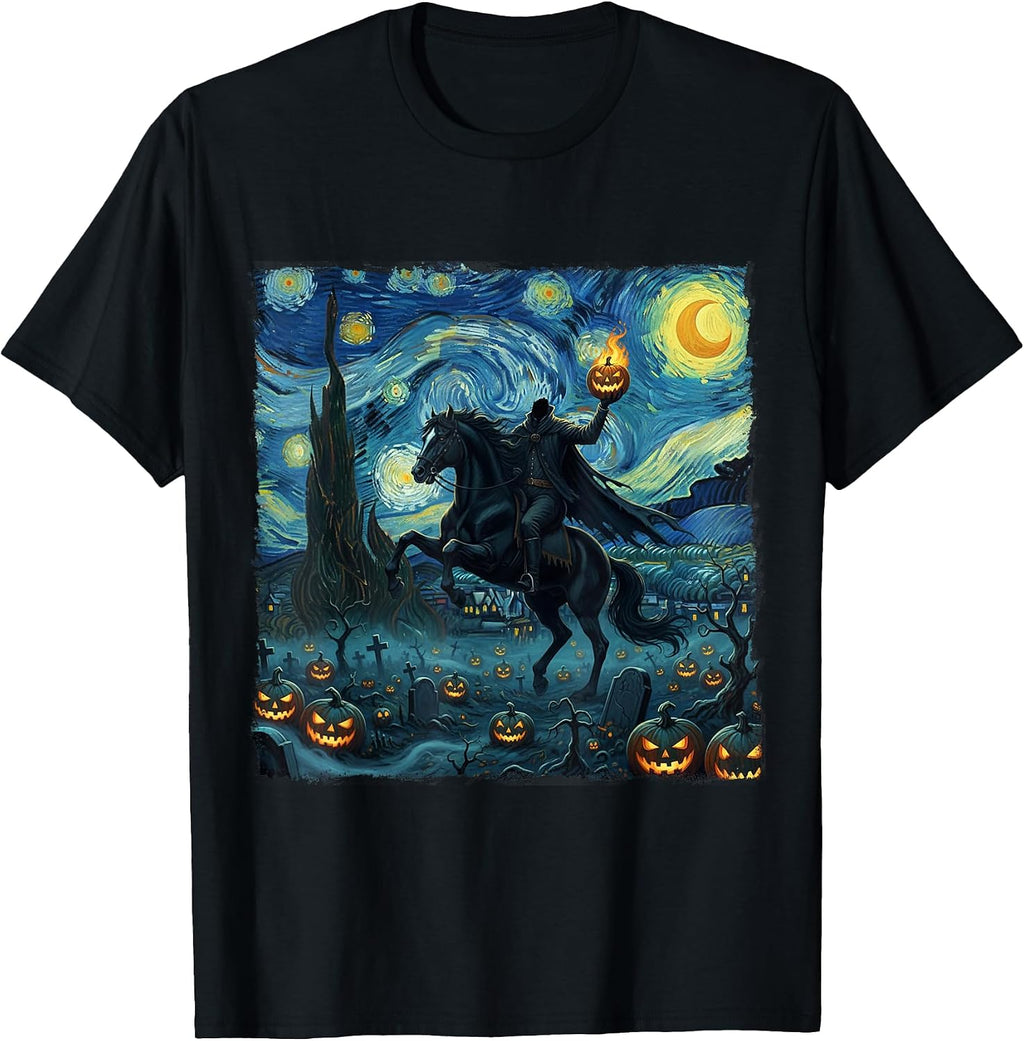 Scary Pumpkin Headless Horseman Halloween Tees Co