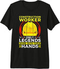 Construction Worker Design for Builder - Work with Hands Premium Tri-Blend T-Shirt