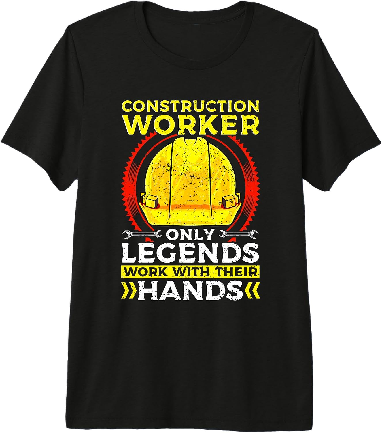 Construction Worker Design for Builder - Work with Hands Premium Tri-Blend T-Shirt