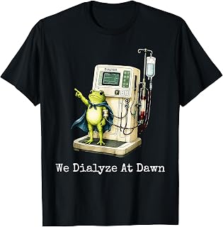 We Dialyze At Dawn Funny Dialysis Nurse Frog Humor T-Shirt