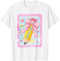 Fifth Grade Coquette Pink Pencil Preppy Back to School Girls T-Shirt