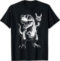 Funny Dinosaur Rock Music T-Rex Graphic