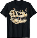 Dinosaur Skull Birdwatcher Evolution Science Humor T-Shirt